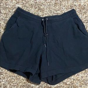 black shorts
